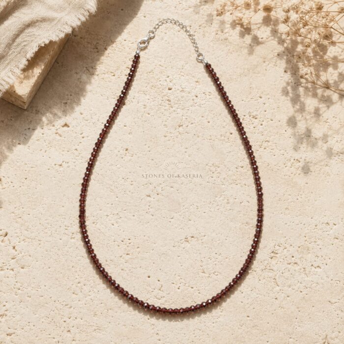 Garnet (Lal) Doğal Taş Kolye - Görsel 3