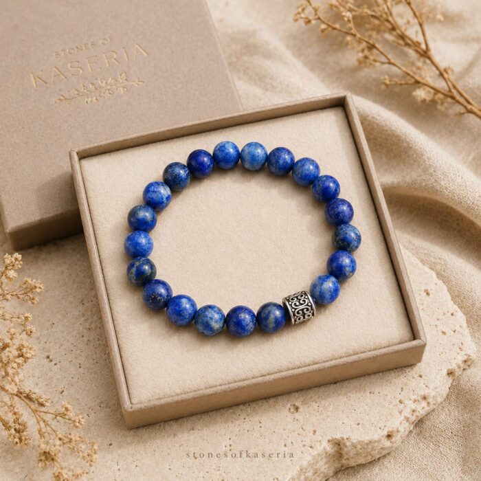 Lapis Lazuli 8 mm Premium Doğal Taş Bileklik - Görsel 3
