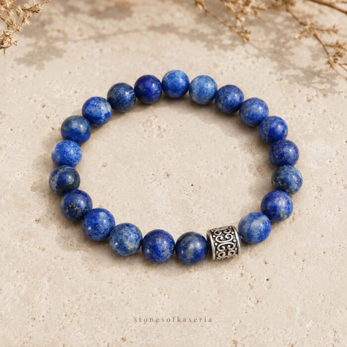 Lapis Lazuli 8 mm Premium Doğal Taş Bileklik - Görsel 4