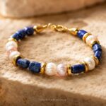 Lapis Lazuli & Doğal İnci Bileklik