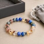 Lapis Lazuli & Sitrin Premium Doğal Taş Bileklik - Görsel 3