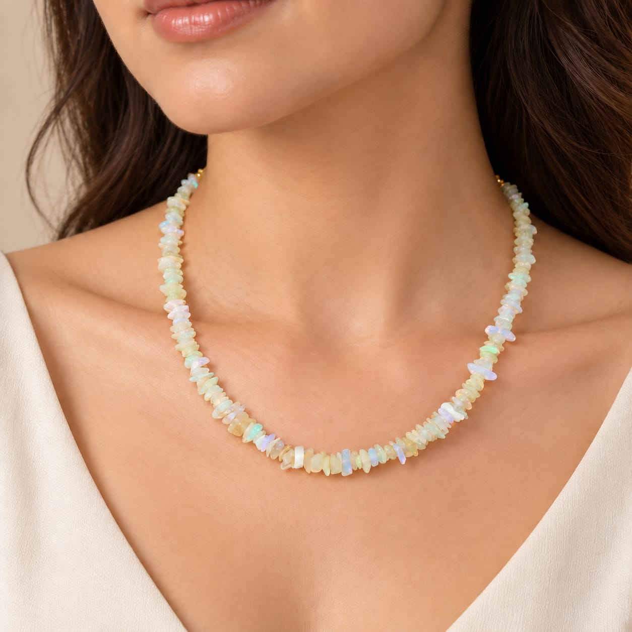 Etihopya Opal Kolye 5 A Kalite (2) Etiyopya Opal Kolye – 5A Kalite - Görsel 1