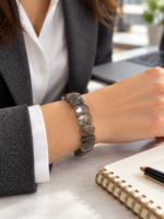 Rolex Kesim Labradorit Taşı Bileklik - Görsel 2