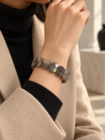 Rolex Kesim Labradorit Taşı Bileklik - Görsel 4