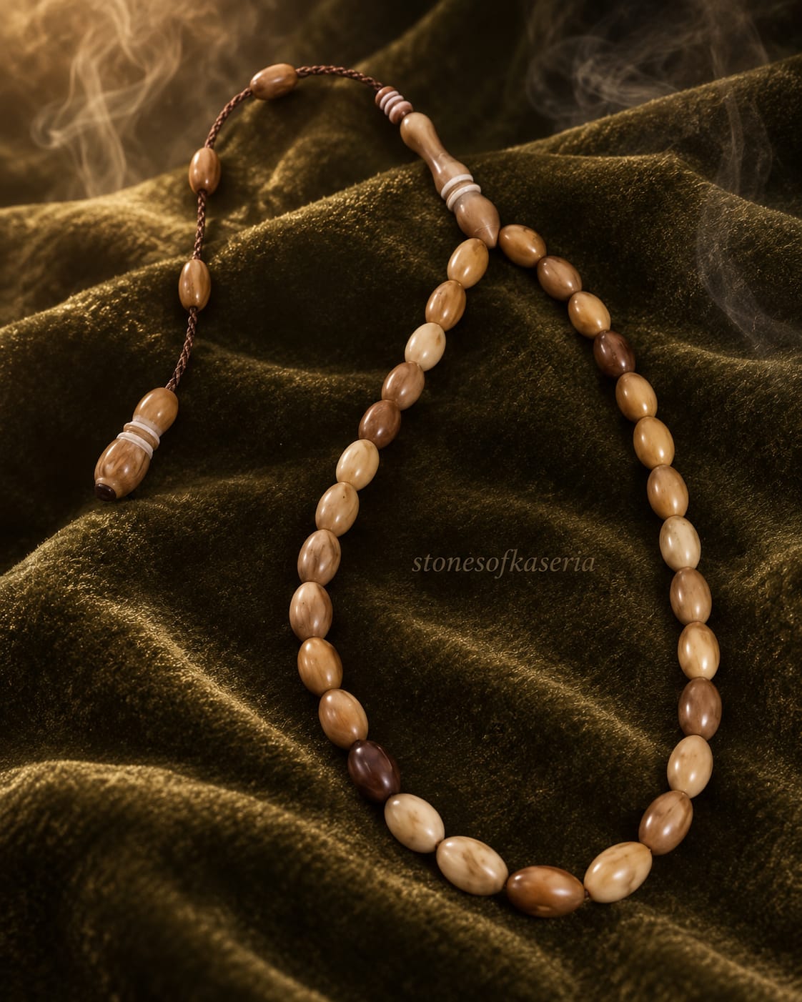 Kadim Huzur (2) Kadim Huzur |33'lü Zeytin Ağacı Tesbih — 6,6 × 11 mm - Görsel 1